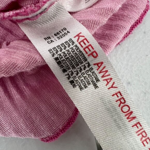 UO Out From Under XS Pink Velvet Bell Sleeve Crop Top Ribbed Square Neck Y2K - Picture 13 of 14